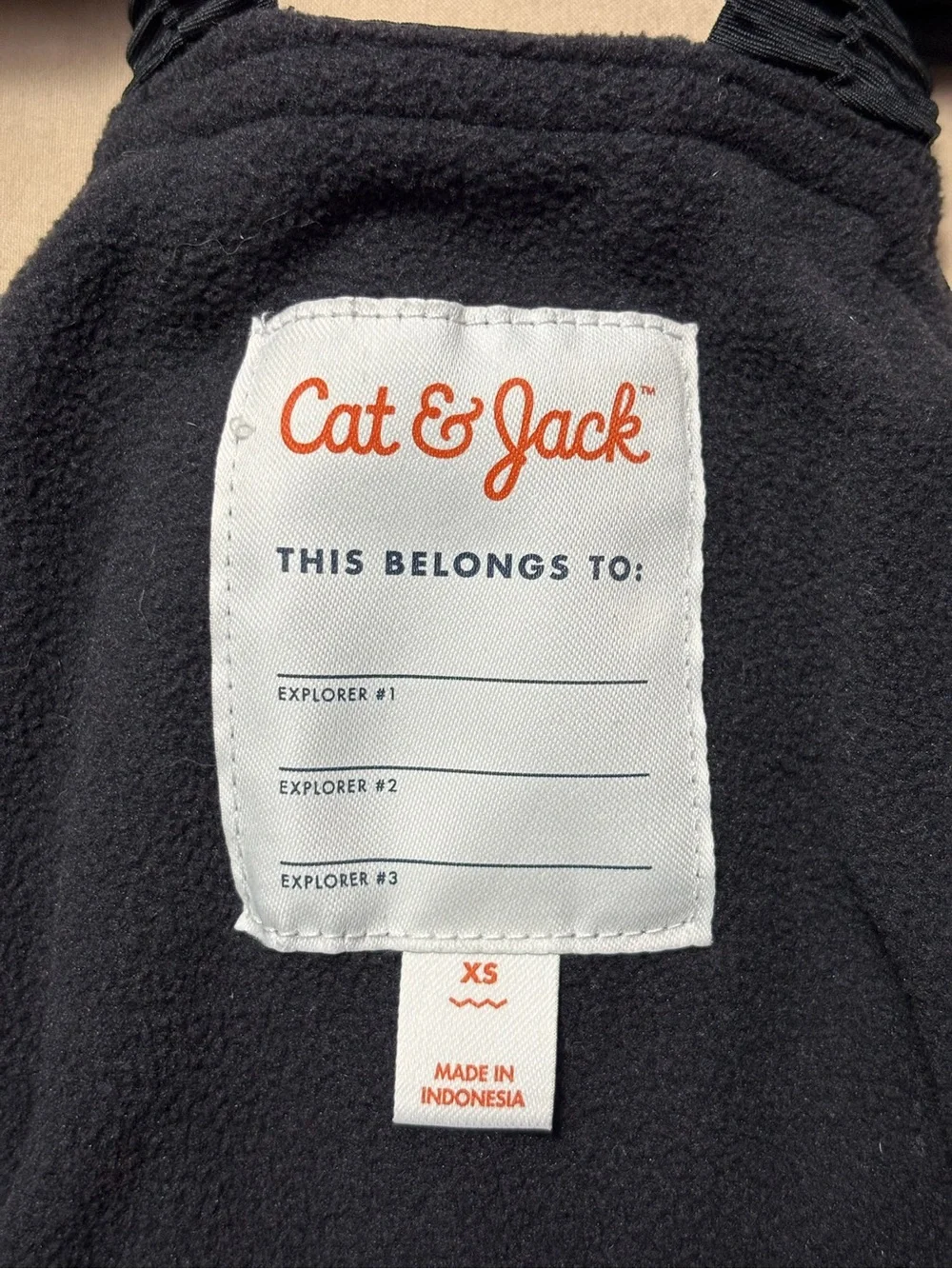 Cat & Jack Black Kids Snow Bib Overalls Size XS